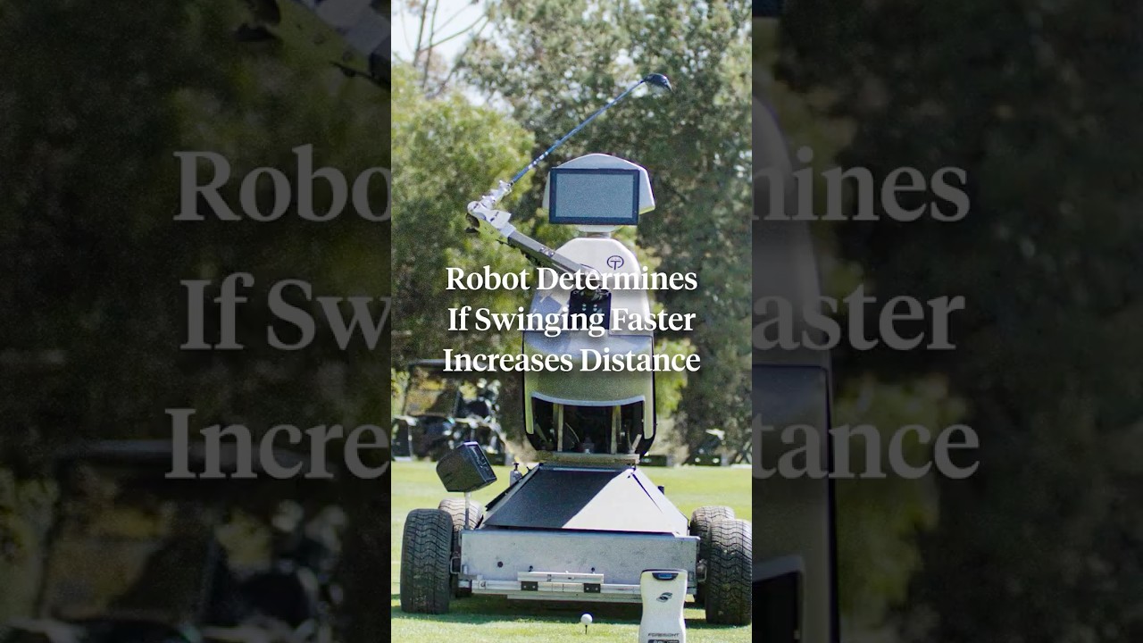 Does more swing speed actually produce more distance? Here's what the Swing Robot had to say. 👀
