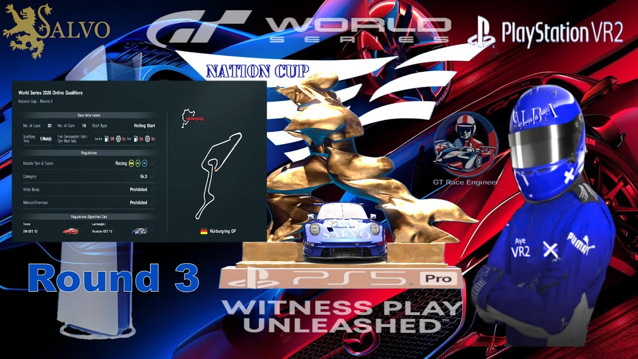 GTWS GT7  The Nations cup round 3  on PS5 Pro PSVR2 4K 60fps