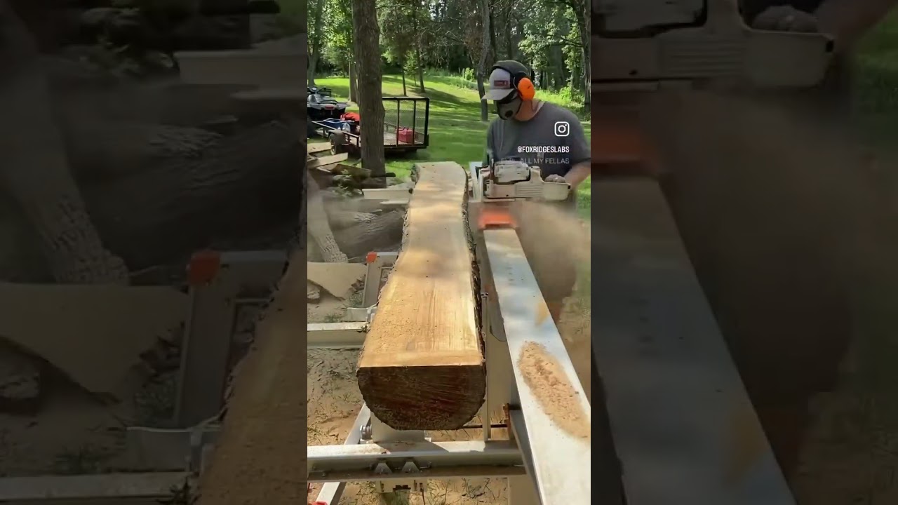 Cherry Wood Slabs Cut with my @Stihl MS 661 and Logosol F2+ #logosol #cherry #stihlms661