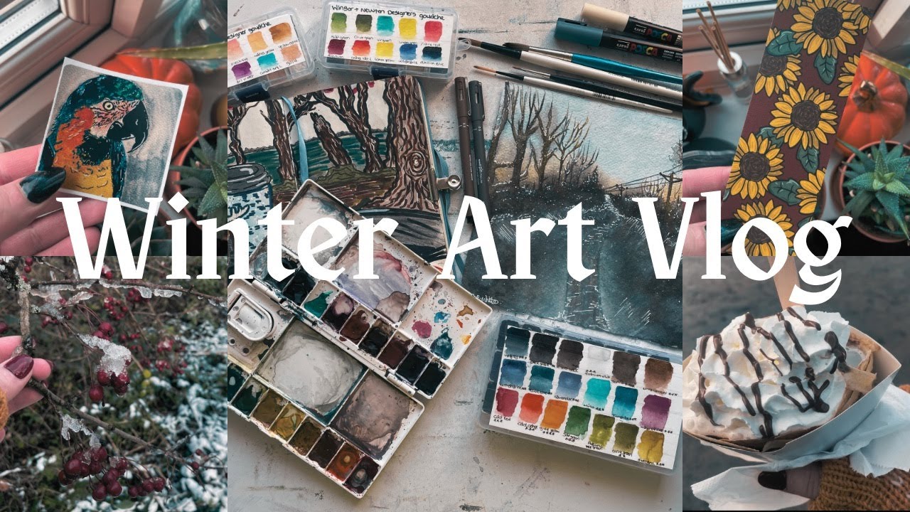 Winter Art Vlog❄️. MY ONLINE ART SHOP IS FINALLY READY!