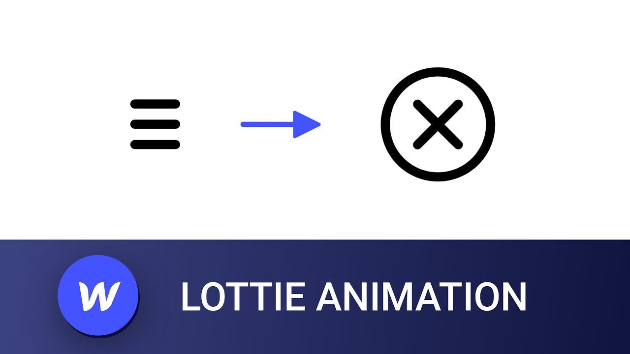 Lottie Animation in Navigation einbinden (Burger Icon) – Webflow Tutorial deutsch