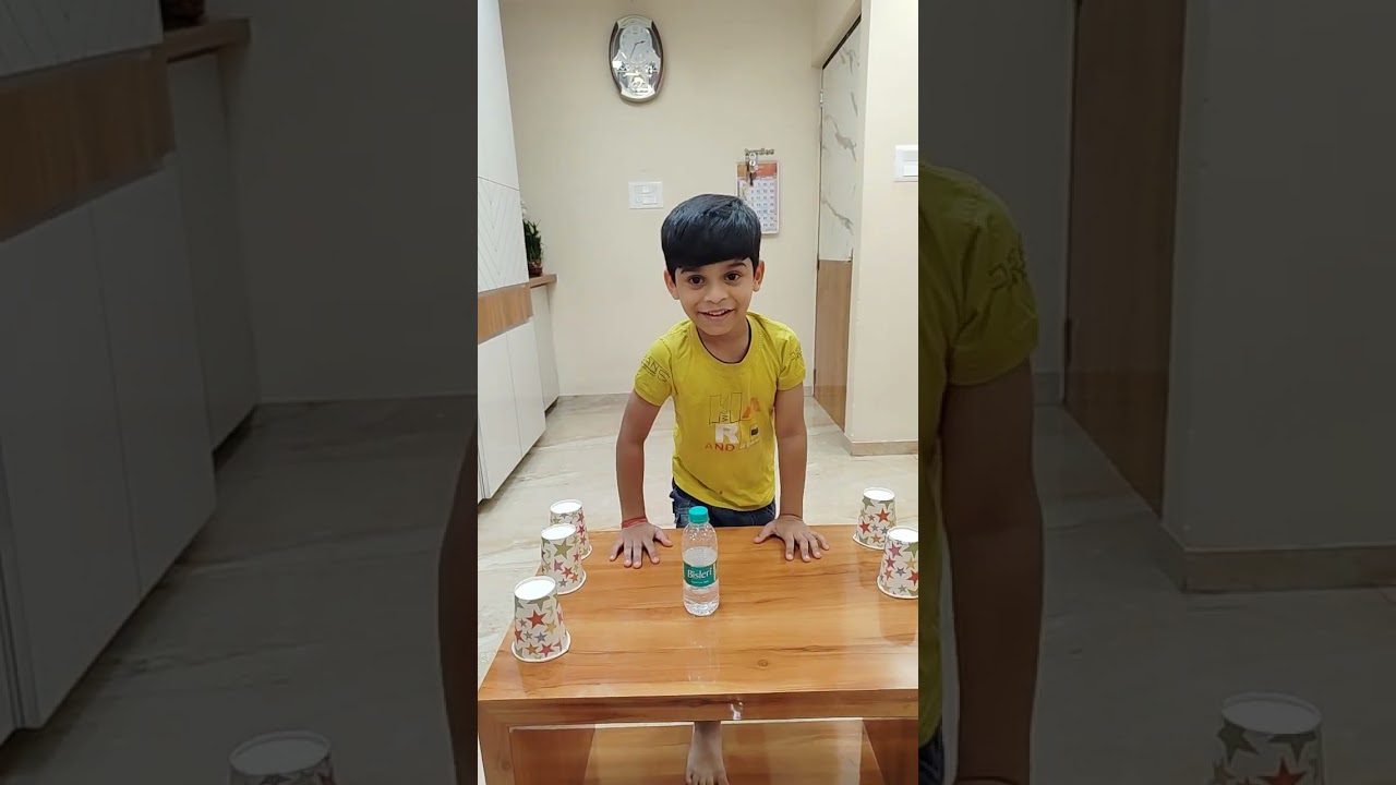 Bottle and Glass Challange 🤗 Flip the bottle😊