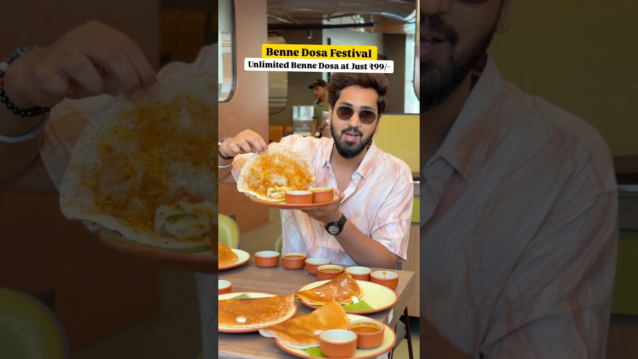 Unlimited Benne Dosa for ₹99/- per day #bennedosa #unlimitedfood #mumbai #bandra