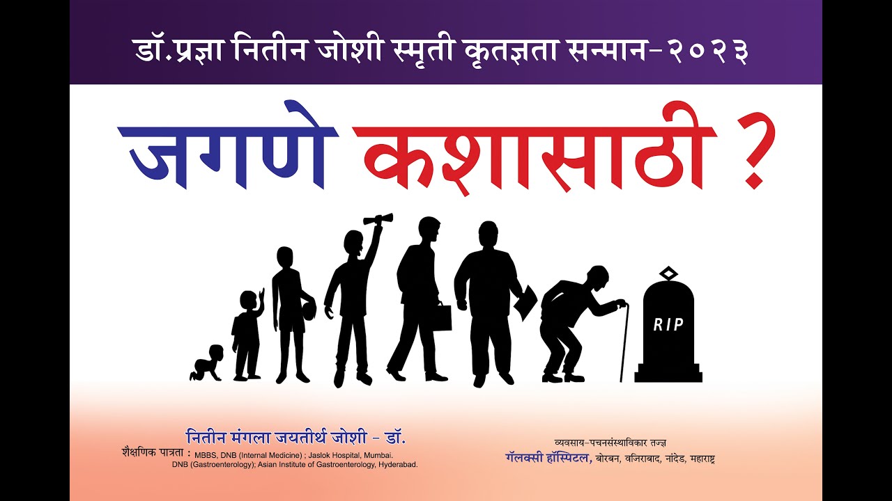 माणसाचे जगणे कशासाठी? नितीन जोशी | स्व. डॉ. प्रज्ञा जोशी स्मृती सन्मान -२०२३| संध्याछाया वृद्धाश्रम