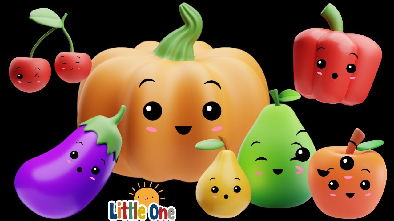 Dancing veggies Fun Animation  Dance-  Baby Sensory video High Contrast Sensory