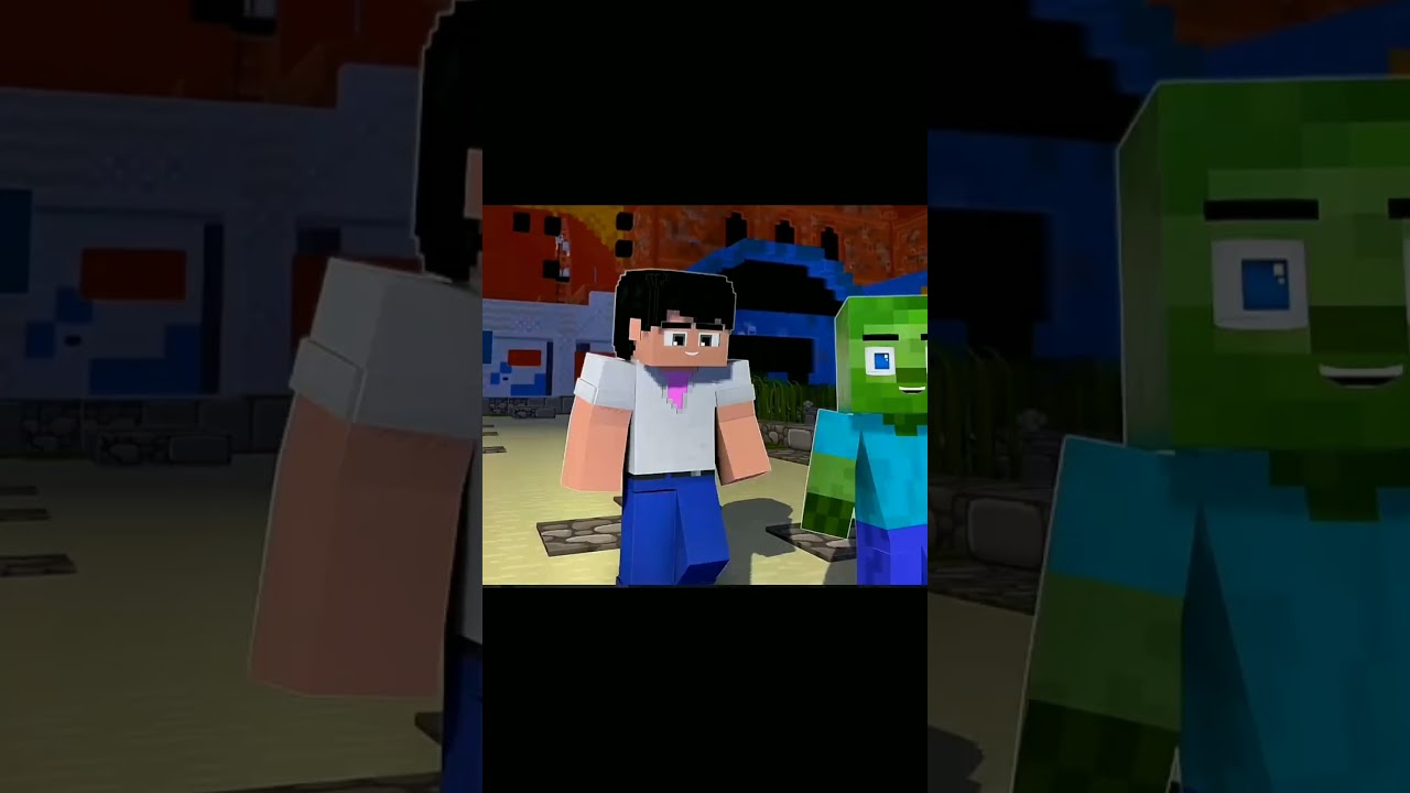 Baby Zombie Becomes Herobrine #shorts #minecraft #gaming