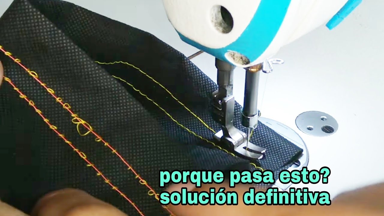 porque la maquina de coser enreda el hilo abajo o cose flojo.(ajuste de tensiones recta industrial)