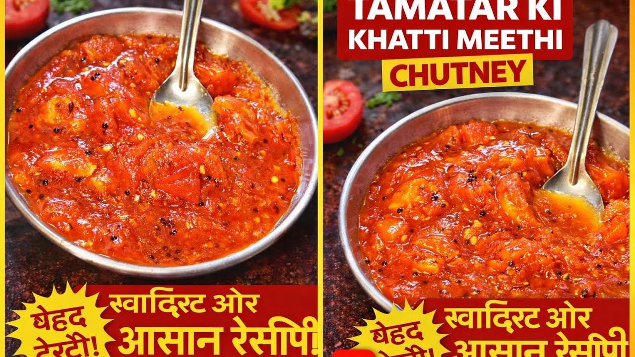 Tamatar Ki Khatti Meethi Chutney | 5 Minute Mein Ready | Perfect Taste 😋
