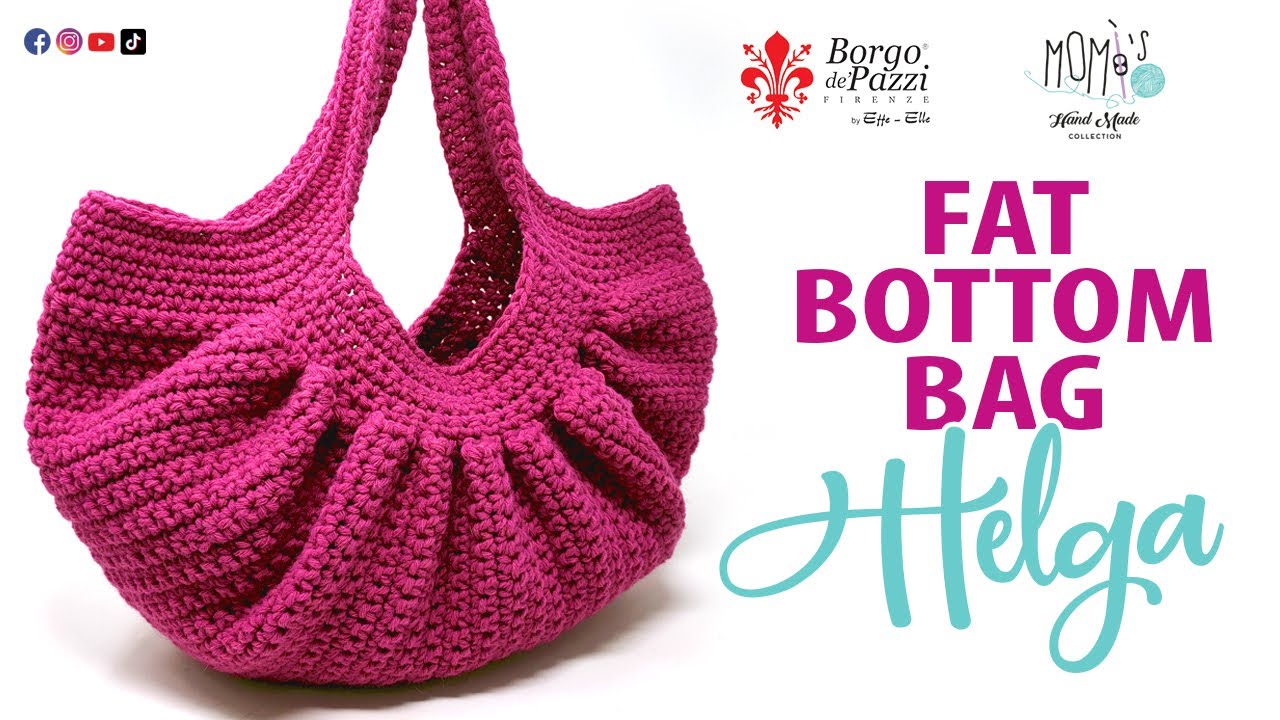 FAT BOTTOM BAG ⚜️ HELGA ⚜️ || CROCHET PATTERN FREE @momiscrochet #crochet #tutorial #bag