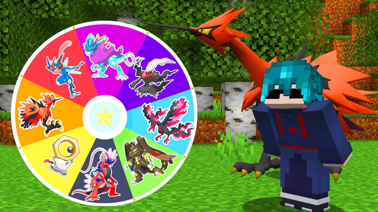 Roleta de Pokémons RAROS Decide Meu Time no Minecraft Pixelmon