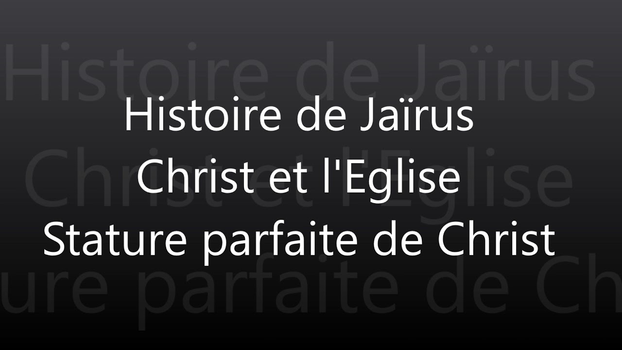 Jésus-Christ et Jaïrus - Stature Parfaite de Christ