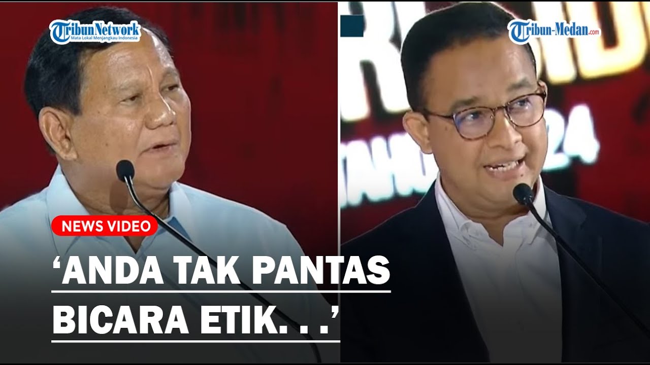 Prabowo Skakmat Anies saat Debat Capres: Anda tak Pantas Bicara Etik❗
