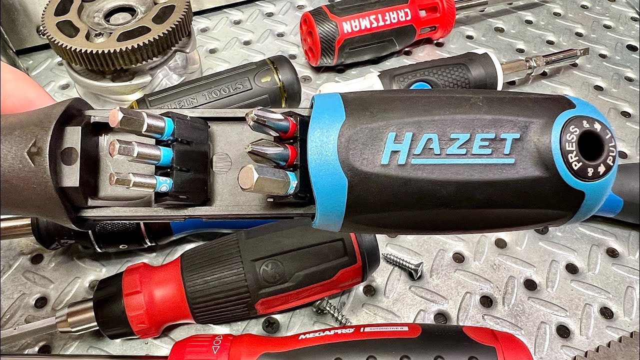 Germans Build It Better - HAZET 810R-4 - Ratcheting Screwdriver With Integrated 12 Bit Holder 🪛