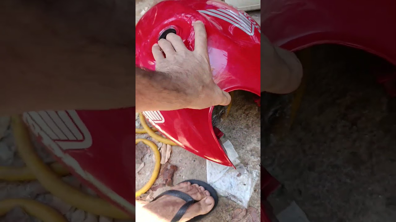 remover #ferrugem do #tanque da #moto. melhor produto q existe!