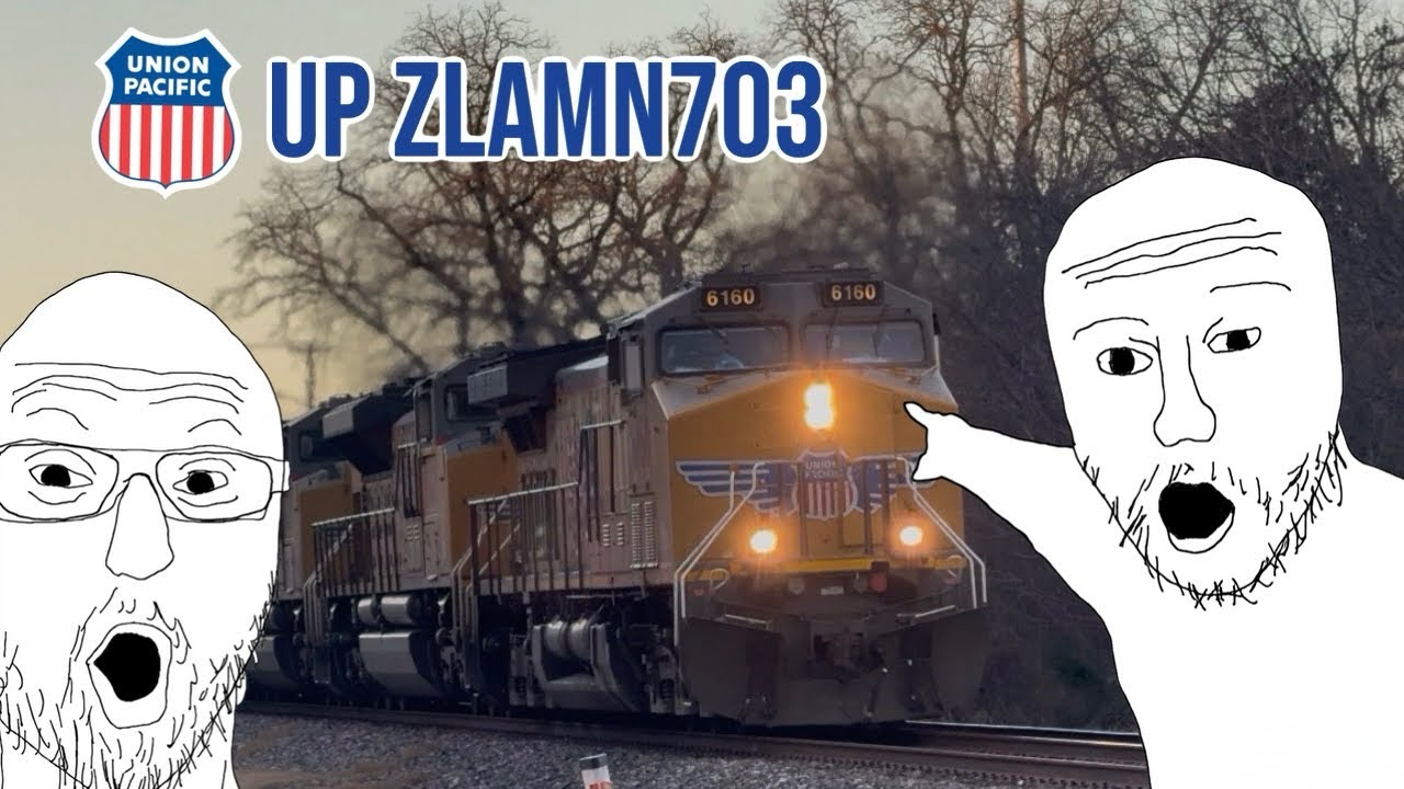 UP ZLAMN703 through Weatherford, TX // Trains 101 