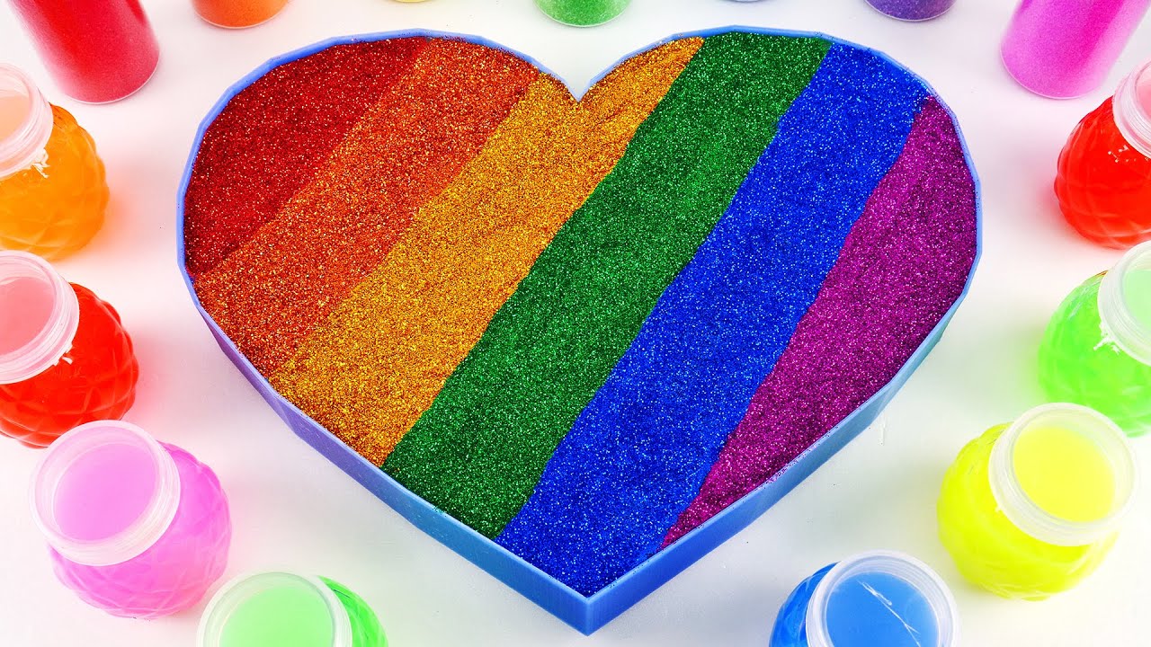 Satisfying Video l Mixing All My Slime Smoothie l How to make Slime Heart Relaxing ASMR Compilation