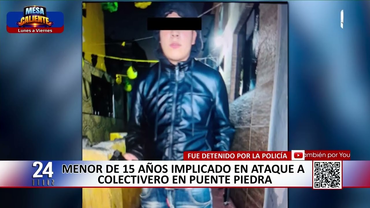 Detienen a adolescente acusado de disparar contra conductor en Puente Piedra