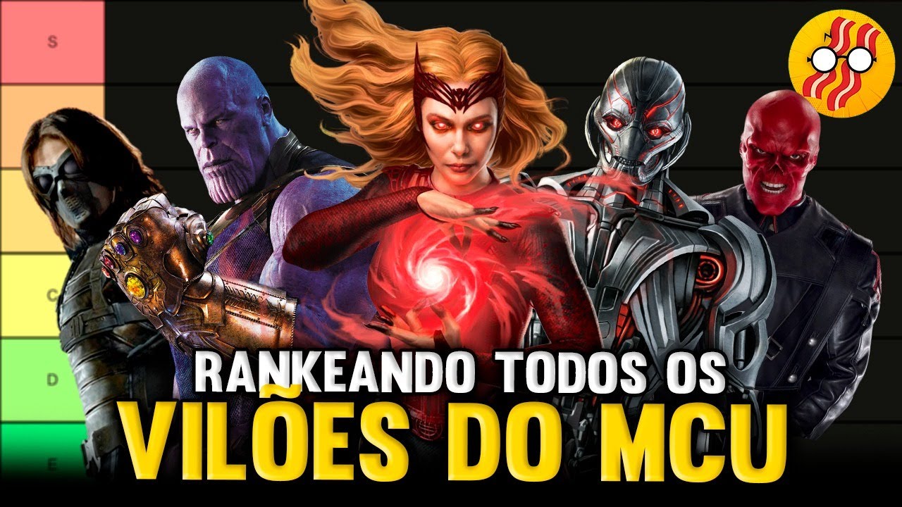 TIER LIST DOS VILÕES DO UCM (UNIVERSO CINEMATOGRÁFICO DA MARVEL - BACON LIVE #61