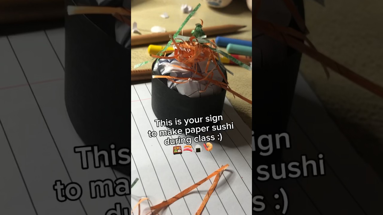 Paper sushi 🍣🍙🍱🍤 #craft #fyp #class