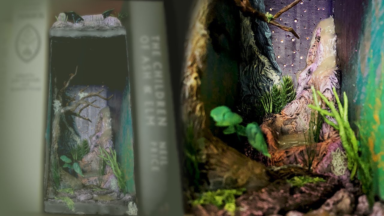 Я создала «книжный уголок» по мотивам «Плоского мира»! ✨Волшебная✨ полка в виде ночного леса с СВ...