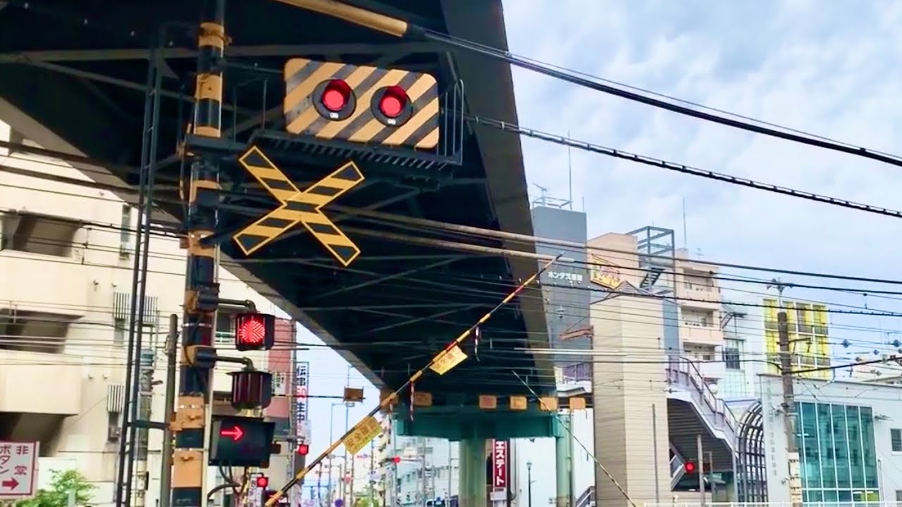 【踏切】東武東上線 第154号踏切・JR川越線 所沢街道踏切（川越〜川越市・西川越）