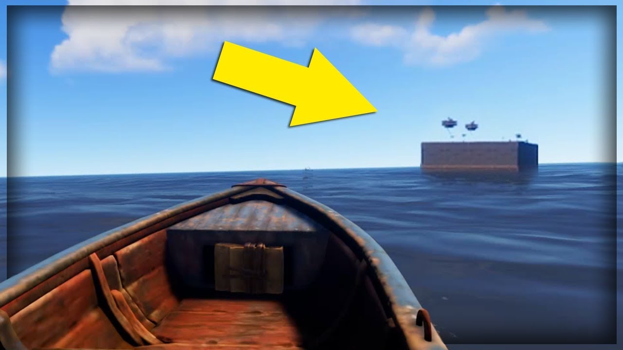【DE JuN】RUST - 超有錢海上基地，藏匿大量寶物！！