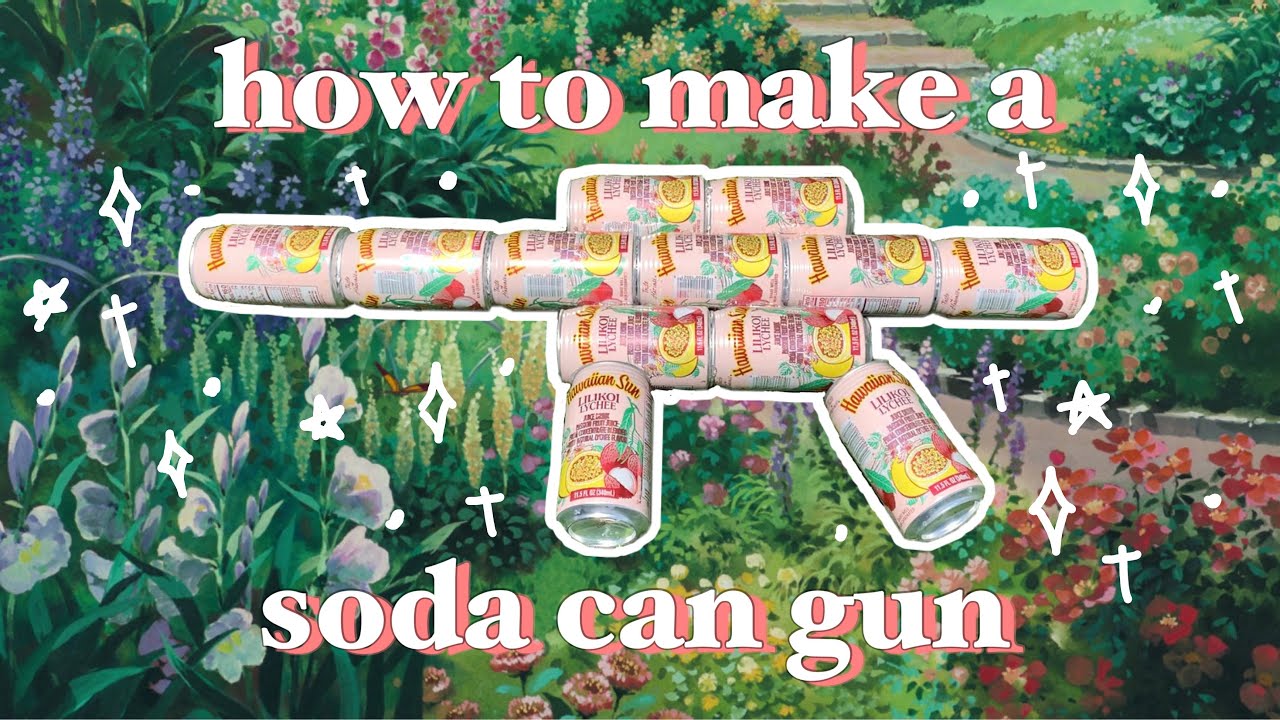 how to make a soda can gun (based off of monster energy guns)