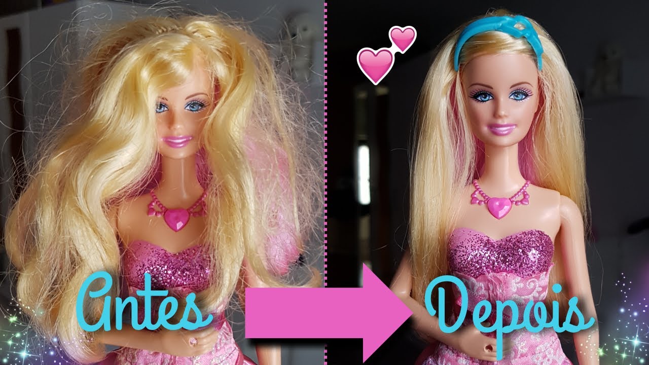 DIY Como Lavar Alisar e Recuperar Cabelo Sintético de Boneca 💆🏼‍♀️ TUTORIAL PASSO A PASSO