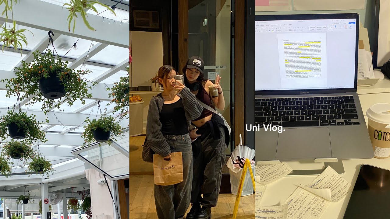 uni vlog | rainy days, studying for mid-sem, productive
