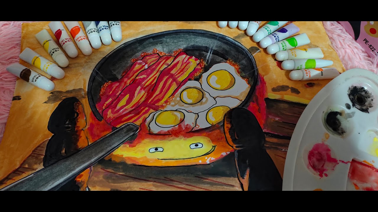 🔥🎶 Drawing Calcifer Howl's Moving Castle while immersed in the soothing sounds of classical music