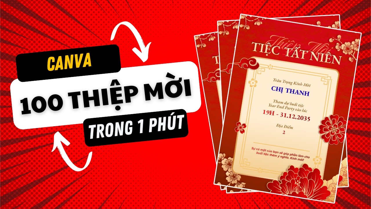 Tạo 100+ Thiệp mời trên Canva trong 1 phút | Bí mật 