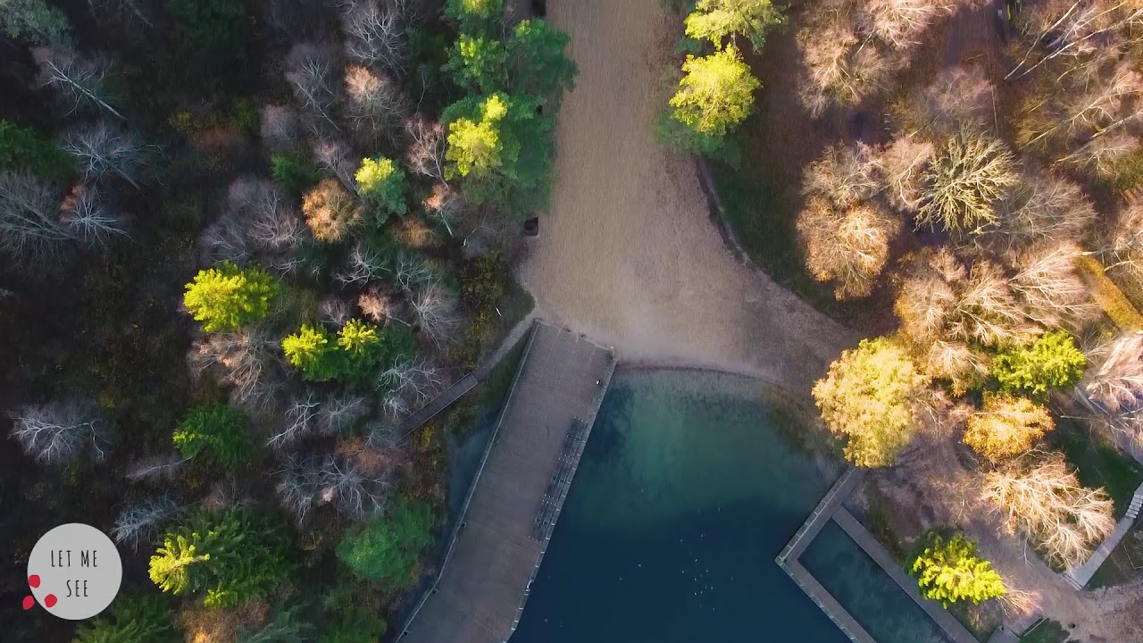 Drone flight over the Lithuanian lakes in autumn / 2020 / Žalieji ežerai / Vilnius