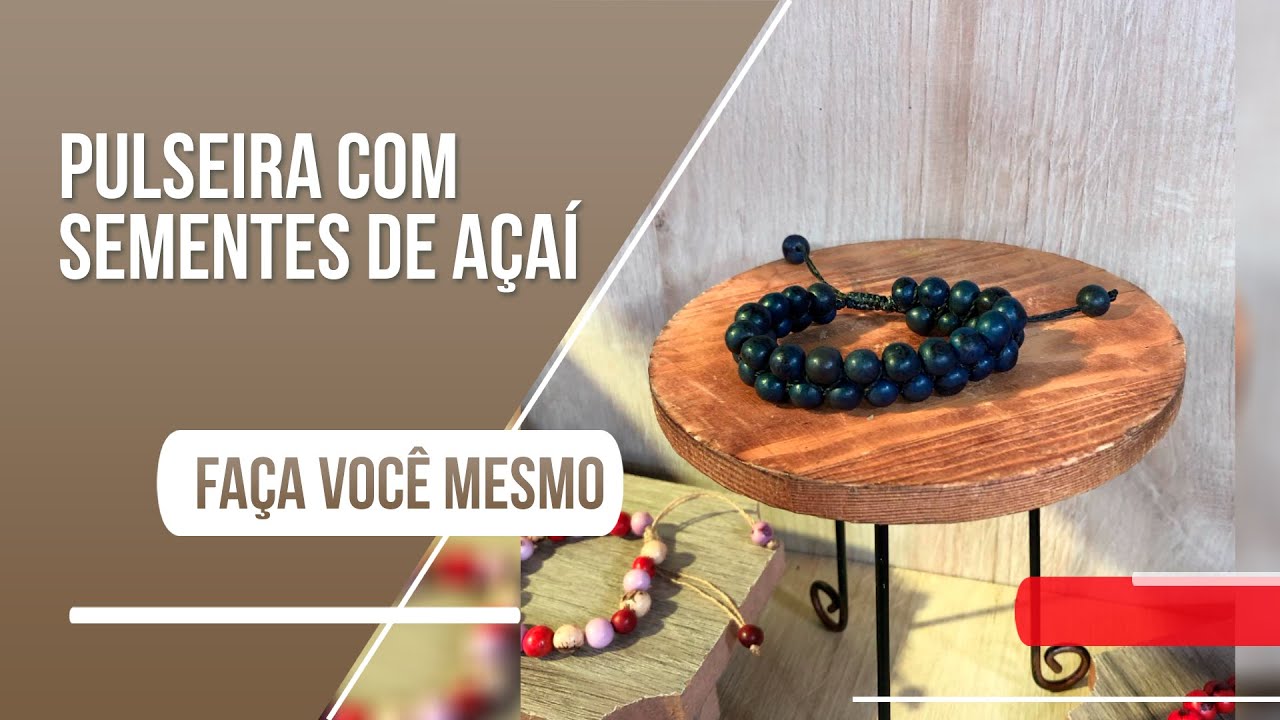 Biojóia: confira o passo a passo de uma pulseira com sementes de açaí tingidas