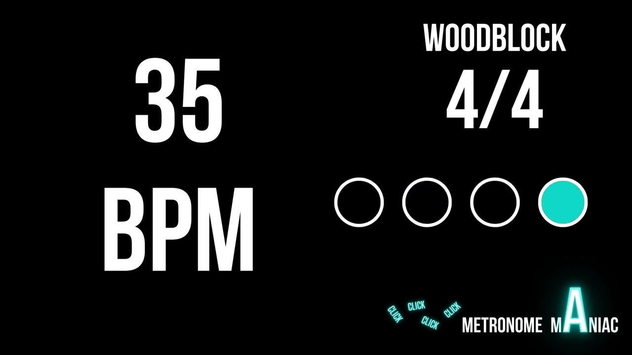 Metronome 35 BPM 4/4 - Woodblock