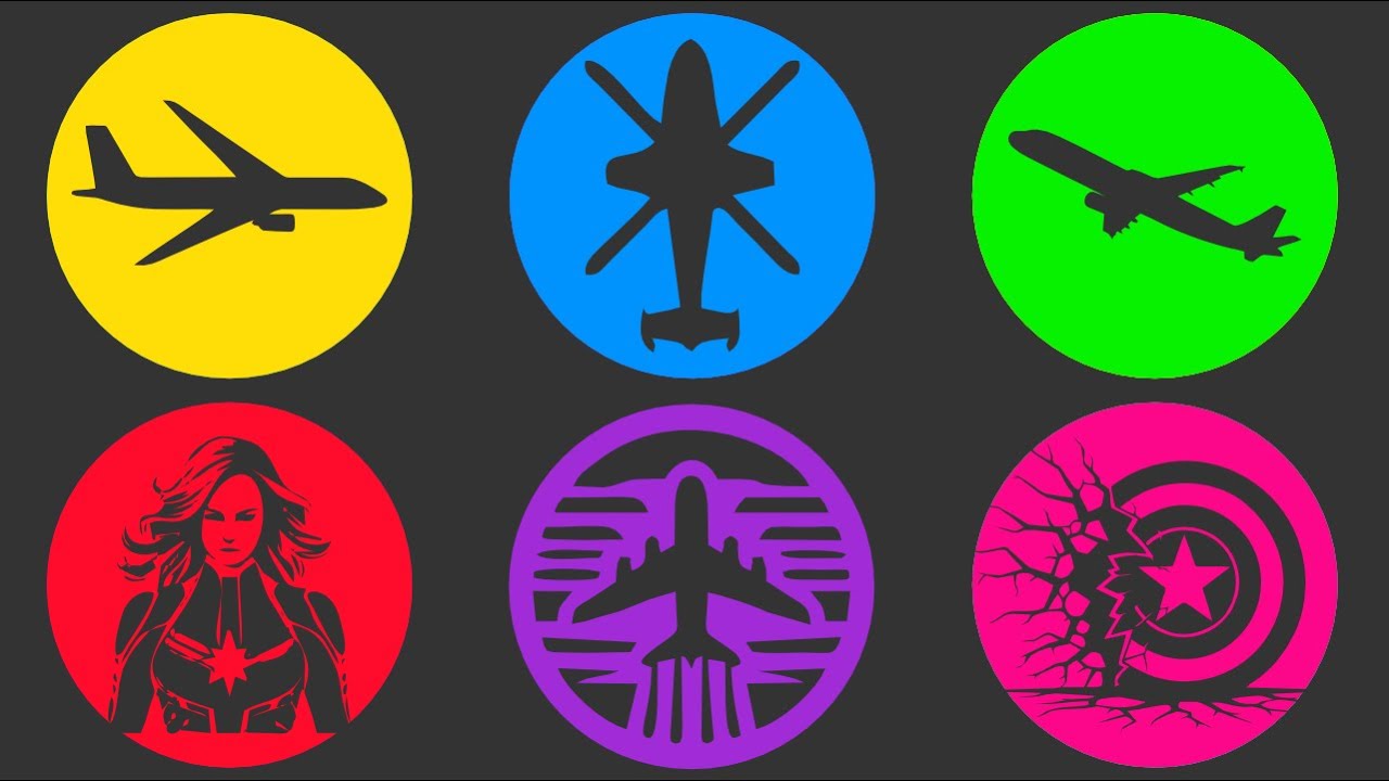 Типы летательных аппаратов: самолет Shield Marvel, Air Australian, вертолет, Капитан Америка