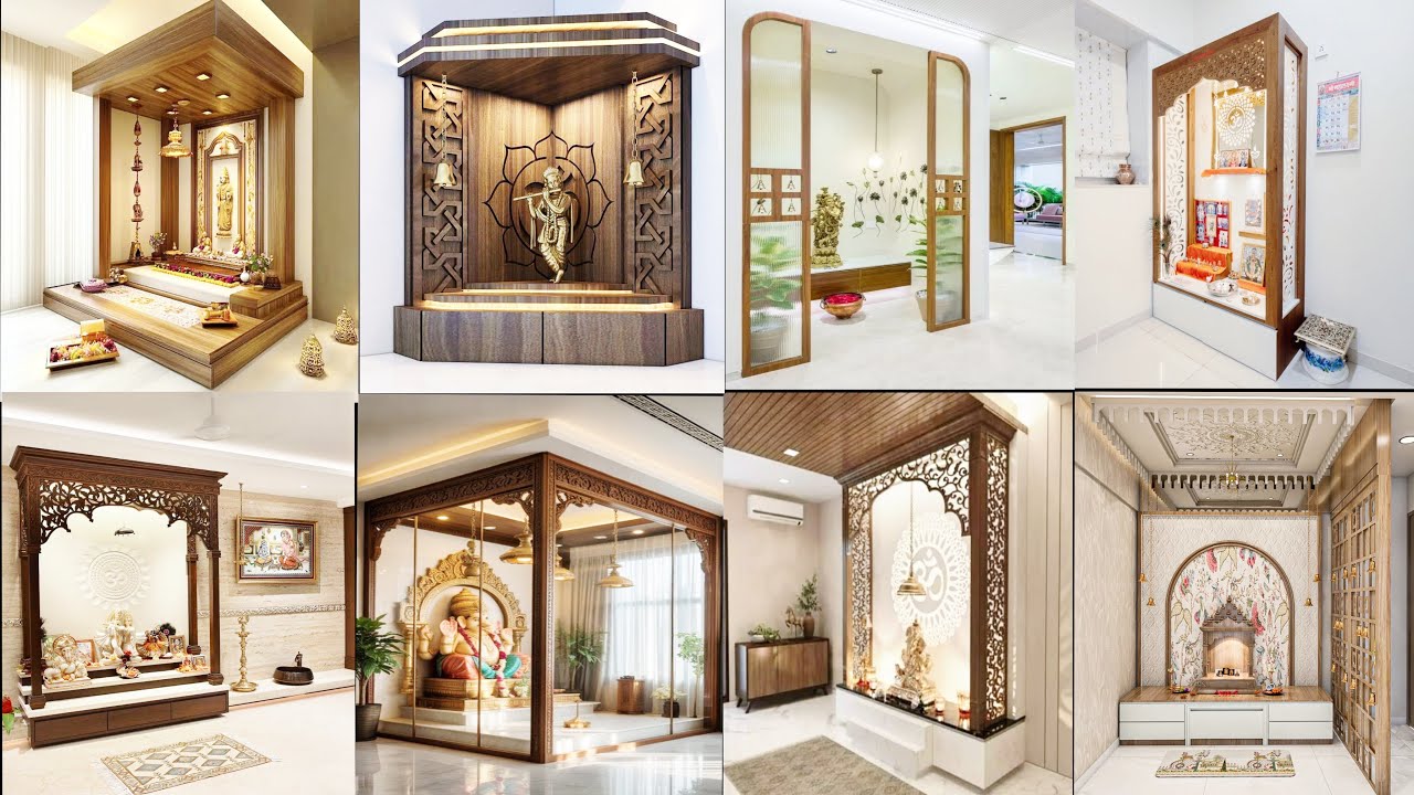 Trending Pooja Room Design ideas for Modern Homes | Mandir design in living room | Puja unit design