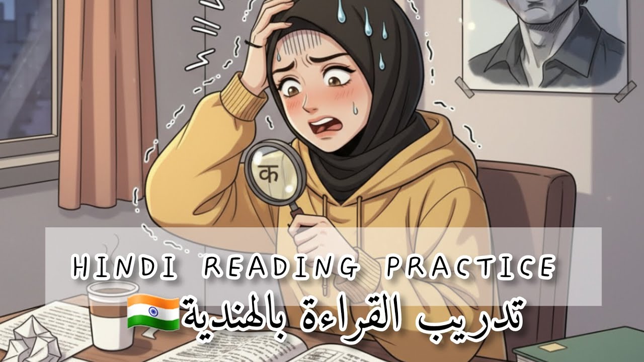 READING HINDI VERY EASY WITH ME 🇮🇳 | لنتدرب علي القراءة الهندي معا🇮🇳