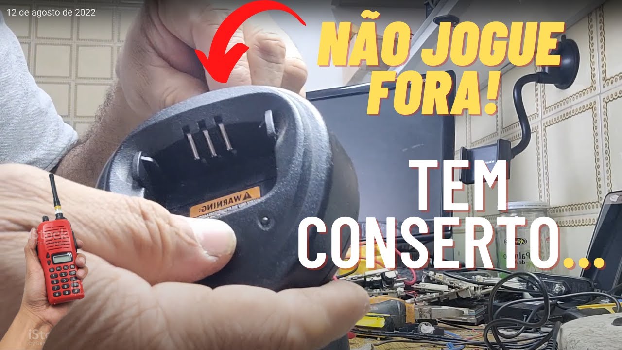 COMO CONSERTAR BASE DE CARREGADOR PARA RÁDIO COMUNICADOR