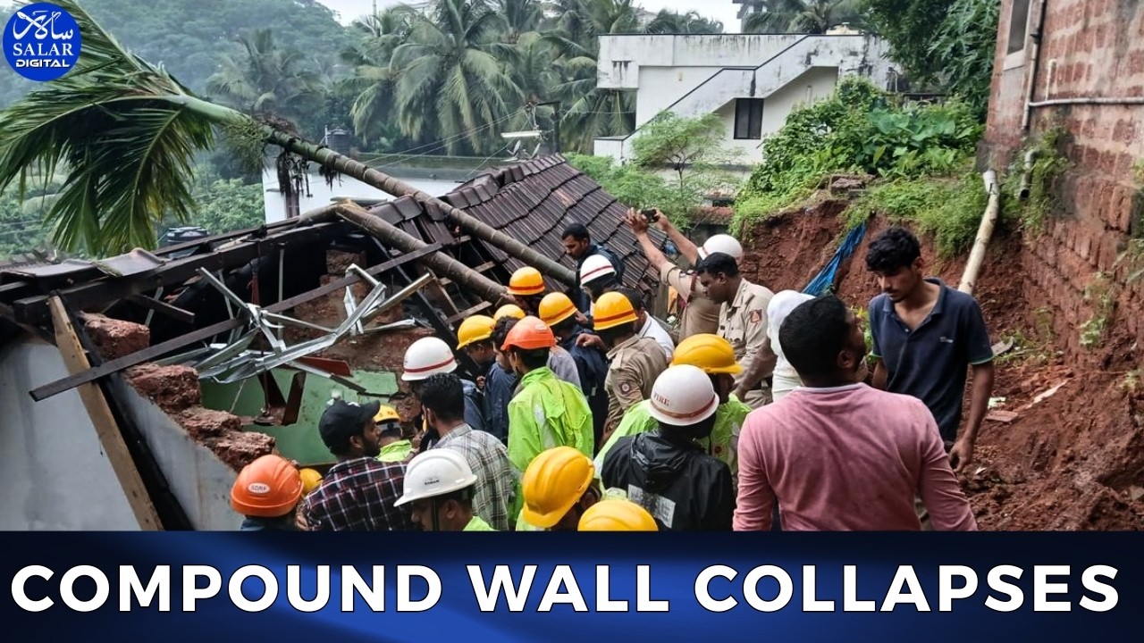 Mangaluru Wall Collapse: 3 De*d, 3 Rescued After Compound Wall Collapses on Rented House