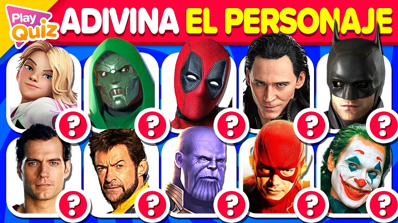 Adivina el Personaje - Héroes y Villanos 🔱 🤔🦸‍♂️| Play Quiz Trivia