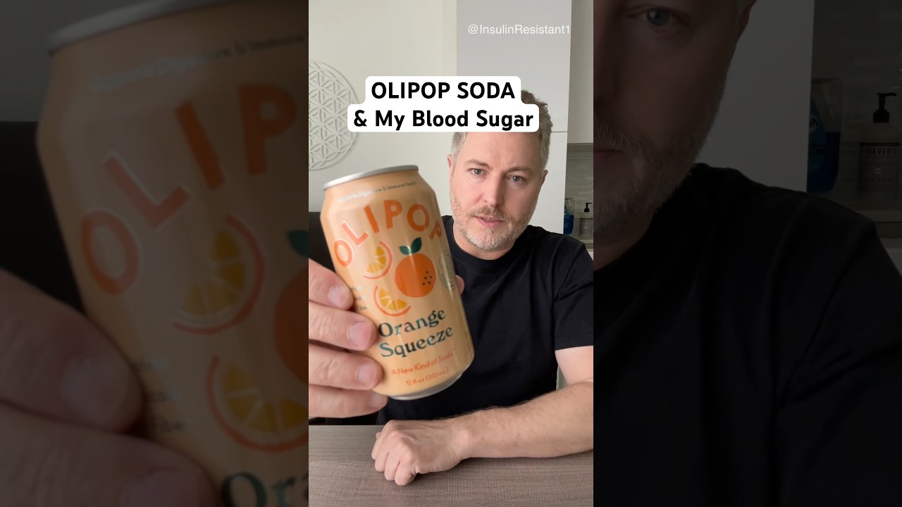 Olipop soda and my blood sugar. ￼#bloodsugar #glucose #insulinresistant1 #olipop