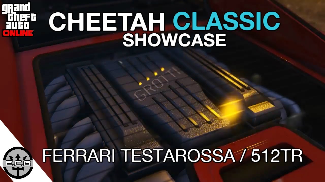 GROTTI CHEETAH CLASSIC Customization + Showcase [Ferrari Testarossa / 512tr] - GTA 5