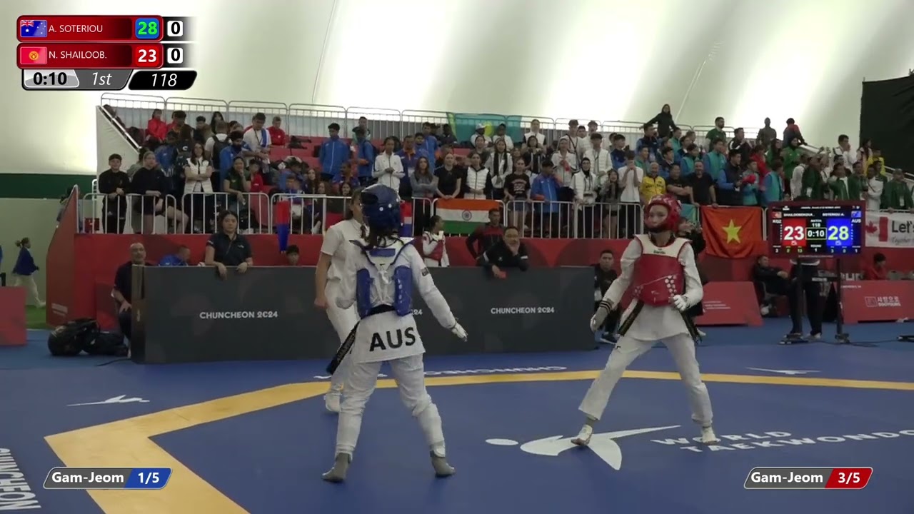 118 Round of 32 Women  46kg AUS A  SOTERIOU KGZ N  SHAILOOB