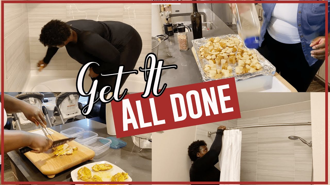GET IT ALL DONE WITH ME | MEAL PLANNING AND MEAL PREP | BATHROOM DEEP CLEAN | CLEANING MOTIVATION