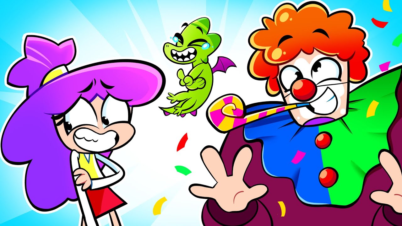 Dad’s Jokes Are So Bad… He Turned Into a Clown?! 🤖🤣 | Viv and Denny Funny Kids Cartoon!