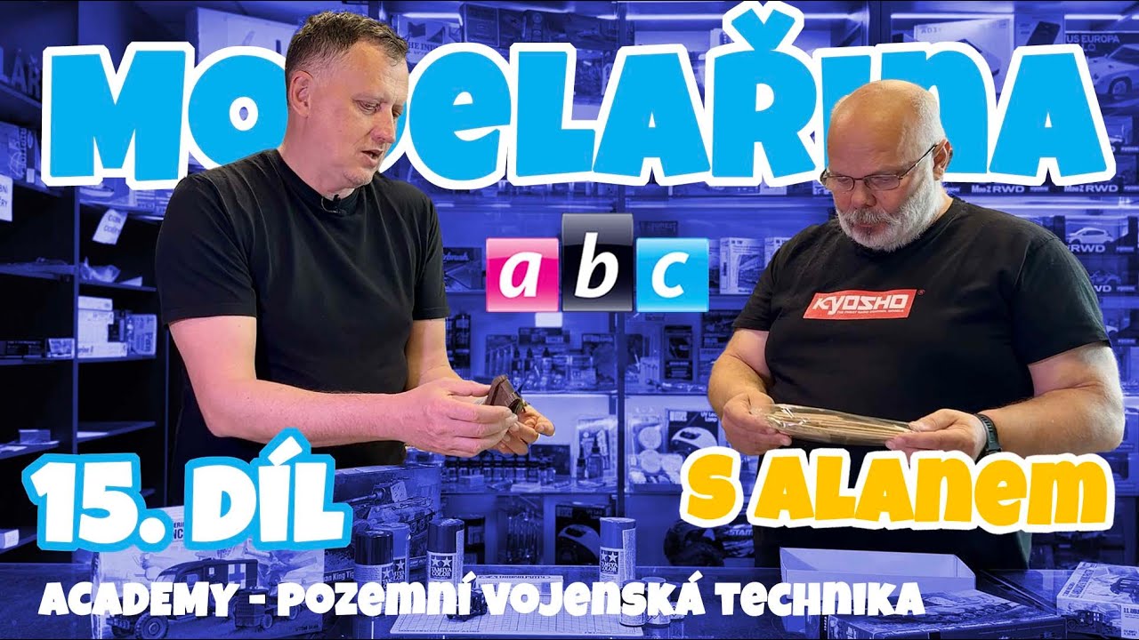 Modelařina s Alanem - Academy tank, sanitka a letištní traktůrek  pro začátečníky i dioramata.
