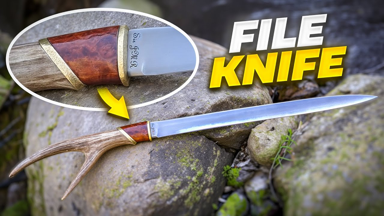 Forging an Antler Knife From an old Half Round File (Full Video)