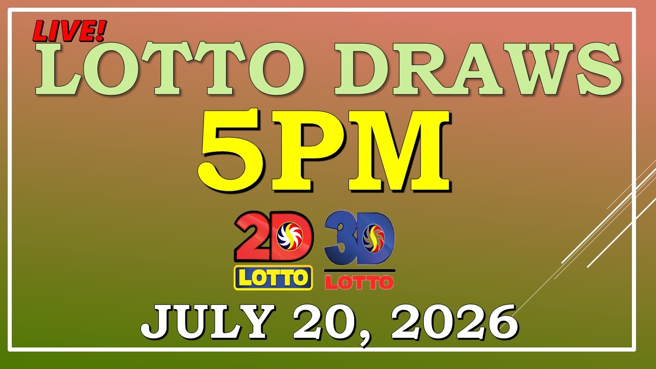 LOTTO RESULT 5PM DRAW ,  JULY 20, 2026@LottoResultTV15K