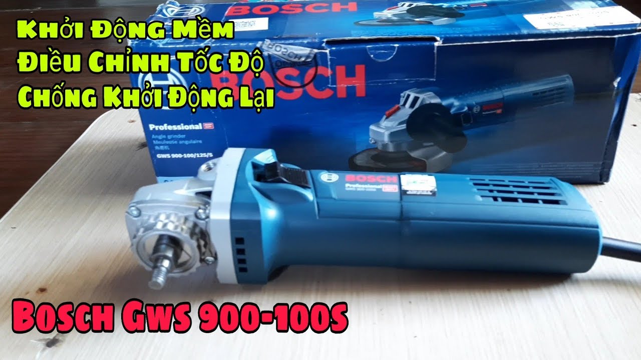 Mở Hộp Máy Mài Góc Bosch GWS 900-100s Xịn Sò | Open Box Angle Grinder Bosch GWS900-100s Genuine Clam