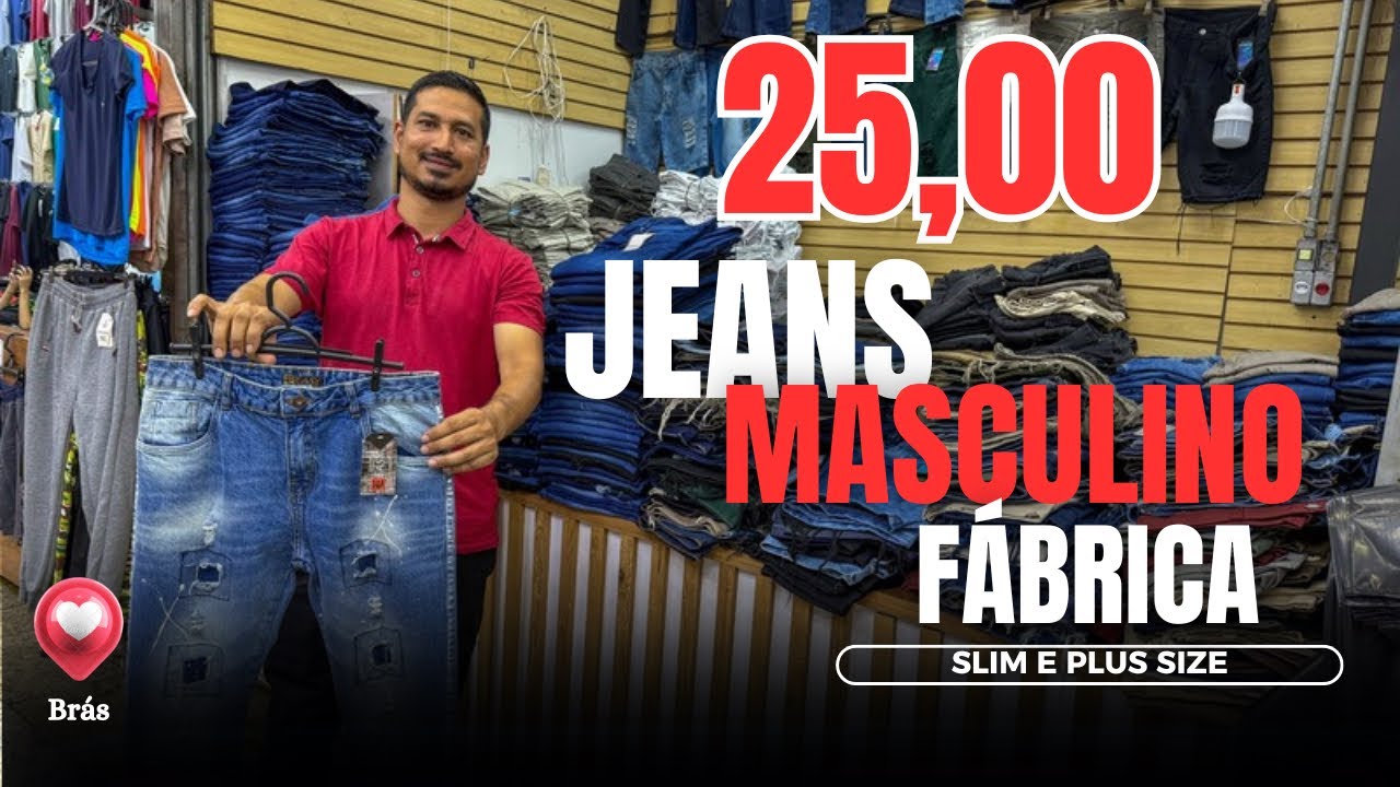JEANS MASCULINO com Preço de Fábrica no BRÁS do P ao PLUS SIZE Revenda | BERMUDAS e CALÇAS  #jeans 